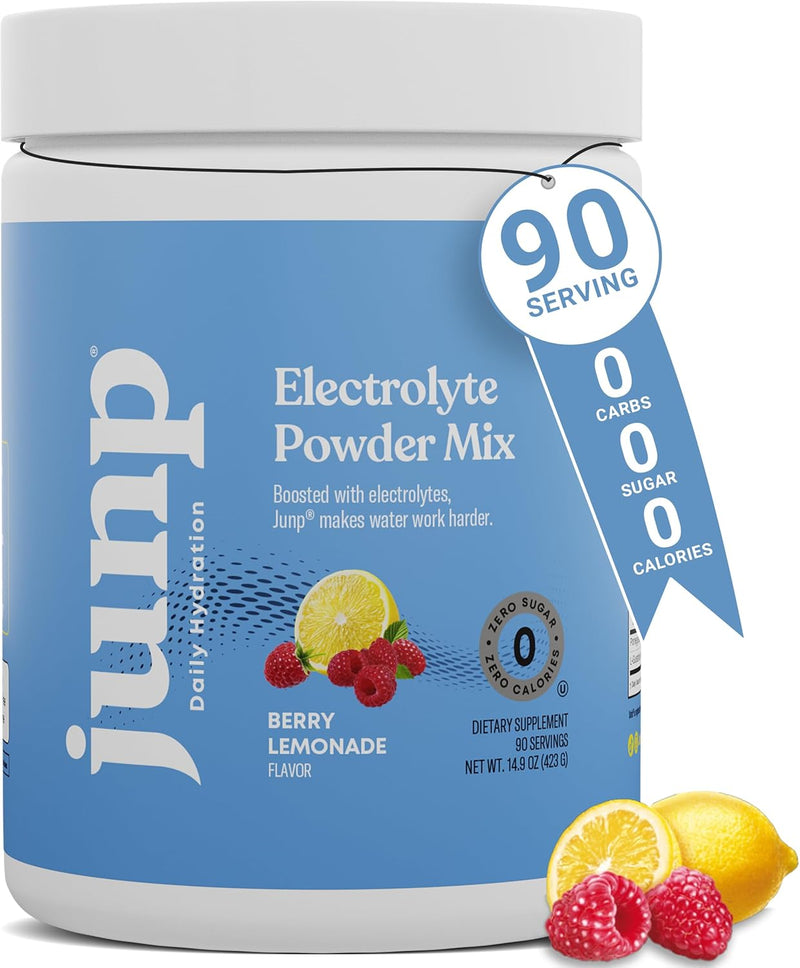 junp-electrolytes-powder-no-sugar-no-carbs-berry-lemonade-keto-electrolyte-drink-mix---potassium-salt-hydration-powder-electrolytes---zero-calorie-sugar-free-electrolyte-powder-90-servings-1