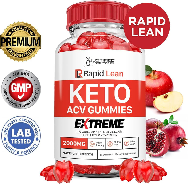 justified-laboratories-2-pack-rapid-lean-keto-acv-gummies-extreme-2000mg-rapid-lean-keto-gummies-apple-cider-vinegar-formulated-with-pomegranate-beet-juice-powder-b12-vegan-non-gmo-120-gummys-2