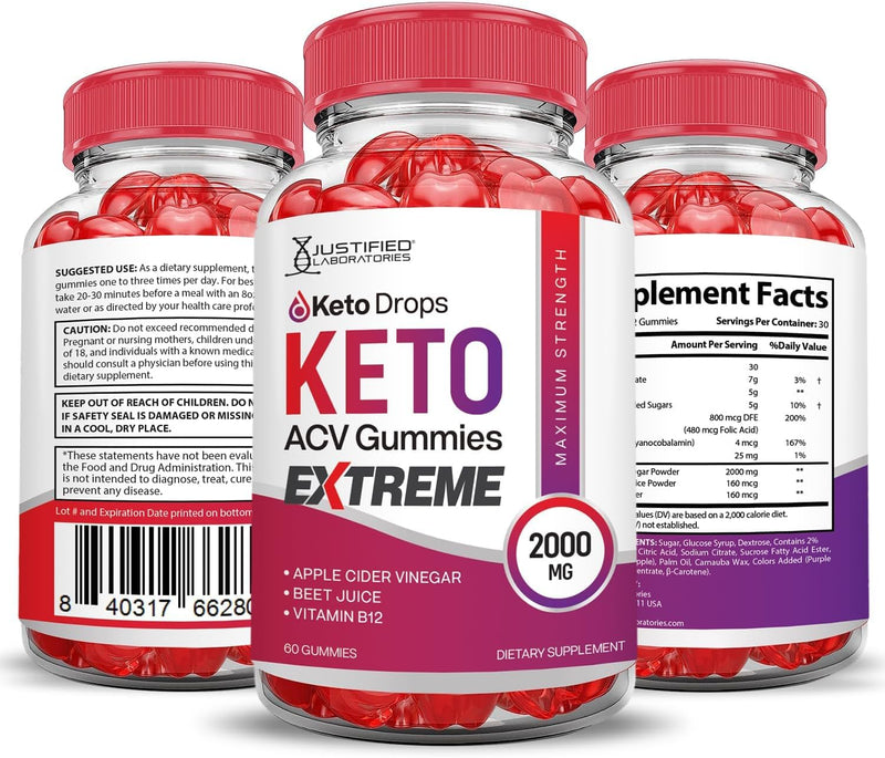 justified-laboratories-3-pack-keto-drops-keto-acv-gummies-extreme-2000mg-keto-drops-keto-gummies-advanced-formula-apple-cider-vinegar-with-pomegranate-beet-juice-powder-b12-vegan-non-gmo-180-gummys-5