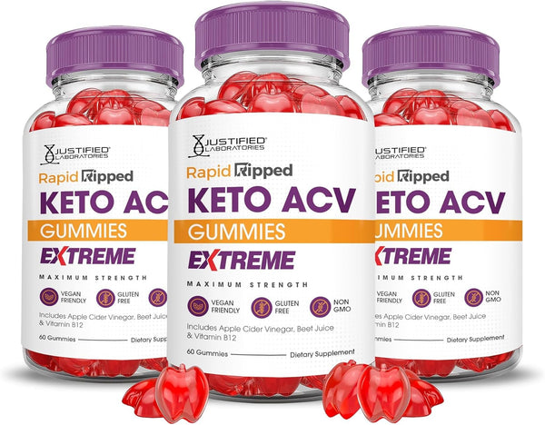 justified-laboratories-3-pack-rapid-ripped-keto-acv-gummies-extreme-2000mg-rapidripped-keto-gummies-apple-cider-vinegar-formulated-with-pomegranate-beet-juice-powder-b12-vegan-non-gmo-180-gummys-1