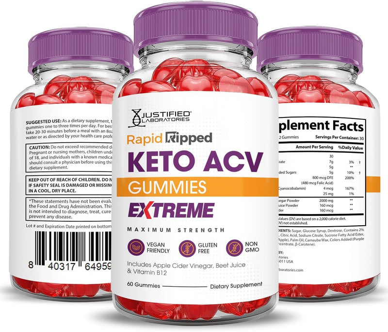 justified-laboratories-3-pack-rapid-ripped-keto-acv-gummies-extreme-2000mg-rapidripped-keto-gummies-apple-cider-vinegar-formulated-with-pomegranate-beet-juice-powder-b12-vegan-non-gmo-180-gummys-6