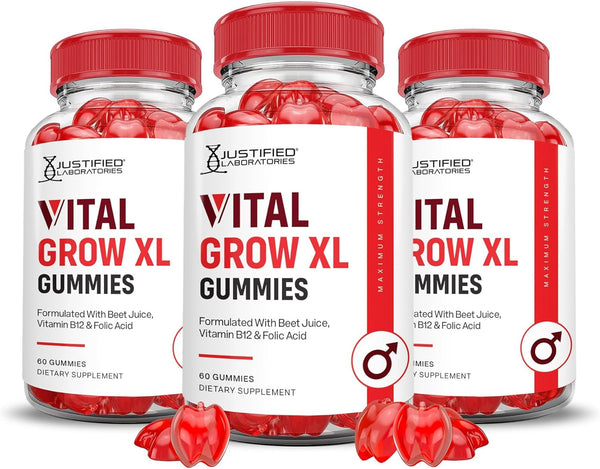 justified-laboratories-3-pack-vital-grow-xl-performance-gummies-1000mg-advanced-formula-formulated-with-acv-pomegranate-beet-juice-powder-b12-vegan-non-gmo-180-gummys-1