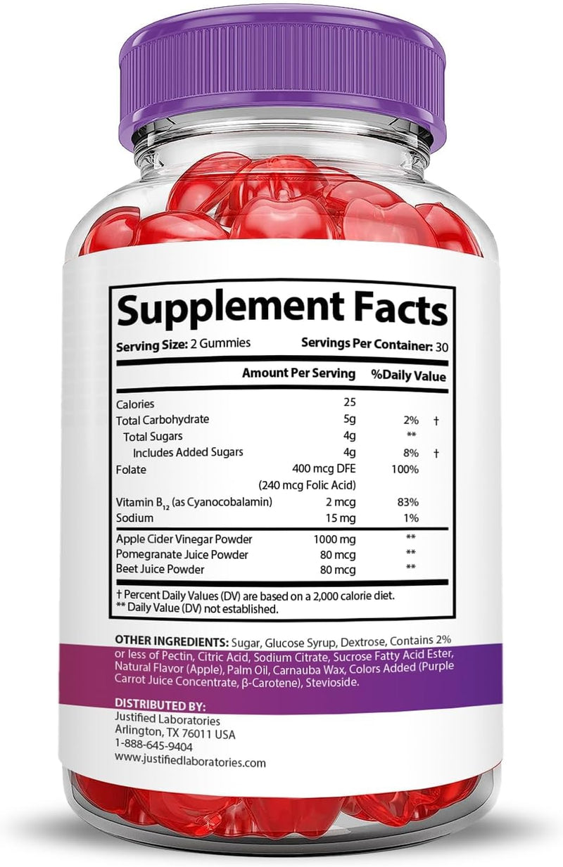 justified-laboratories-5-pack-pure-slim-keto-acv-gummies-advanced-formula-1000mg-pureslim-keto-gummies-apple-cider-vinegar-formulated-with-pomegranate-beet-juice-powder-b12-vegan-non-gmo-300-gummys-2