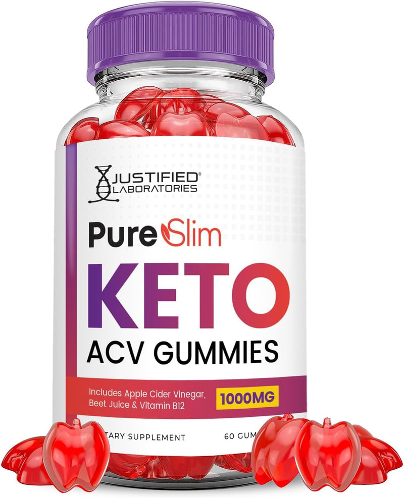 justified-laboratories-5-pack-pure-slim-keto-acv-gummies-advanced-formula-1000mg-pureslim-keto-gummies-apple-cider-vinegar-formulated-with-pomegranate-beet-juice-powder-b12-vegan-non-gmo-300-gummys-3