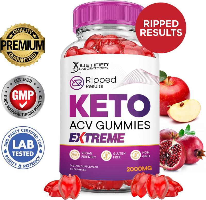 justified-laboratories-ripped-results-keto-acv-gummies-extreme-2000mg-ripped-results-keto-gummies-apple-cider-vinegar-formulated-with-pomegranate-beet-juice-powder-b12-vegan-non-gmo-60-gummys-2