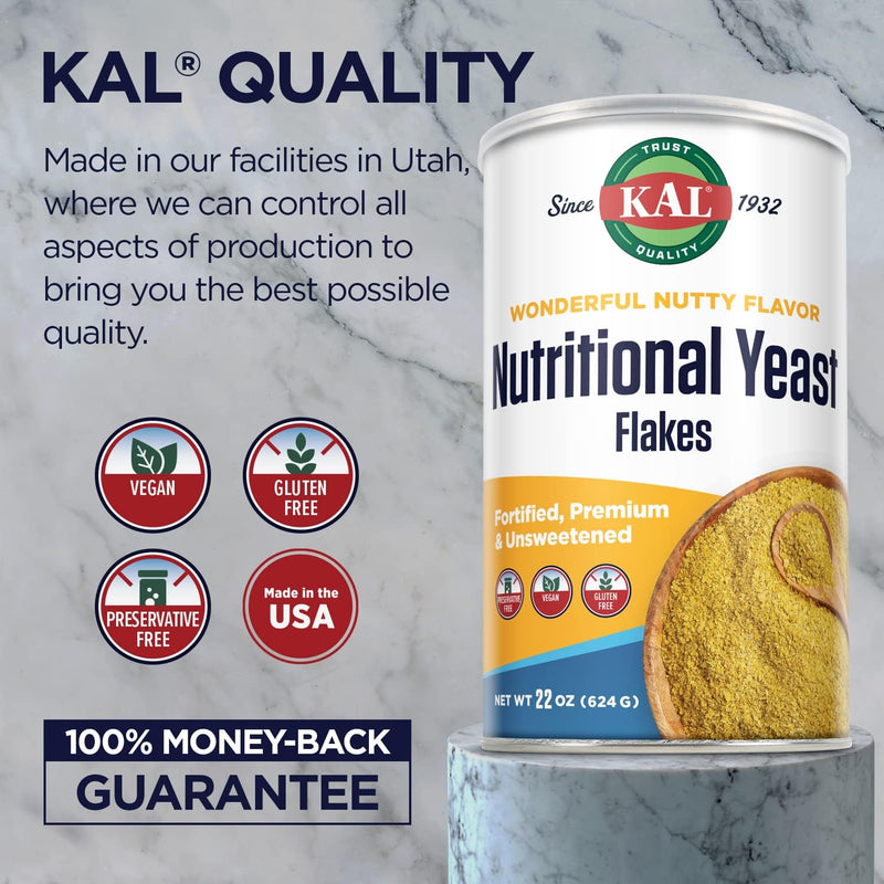 kal-nutritional-yeast-flakes-fortified-with-b12-folic-acid-other-b-vitamins-unsweetened-great-nutty-flavor-vegan-gluten-free-60-day-money-back-guarantee-made-in-the-usa-62-servings-22oz-4