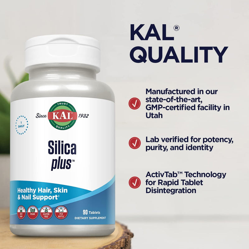 kal-silica-plus-silica-gel-with-horsetail-extract-healthy-hair-skin-nails-support-maximum-absorption-vibrant-hair-glowing-skin-supplement-vegan-gluten-free-90-serv-90-quick-dissolve-tabs-4