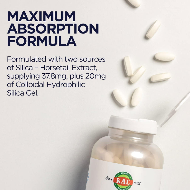 kal-silica-plus-silica-gel-with-horsetail-extract-healthy-hair-skin-nails-support-maximum-absorption-vibrant-hair-glowing-skin-supplement-vegan-gluten-free-90-serv-90-quick-dissolve-tabs-5