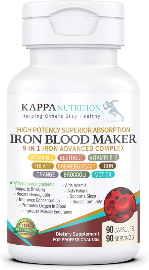 kappa-nutrition-iron-26mg-vitamin-c-orange-150mg-folate-667mcg-dfe-vitamin-b12-beetroot-brewers-yeast-broccoli-mct-oil-9-in-1-advanced-complex-90-capsules-1