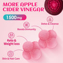 keto-acv-gummies-for-weight-loss---delicious-1500mg-apple-cider-vinegar-with-mother-probiotics-vitamins-b6-b12-vegan-non-gmo---supports-metabolism-fat-burn-for-women-60-vegan-2