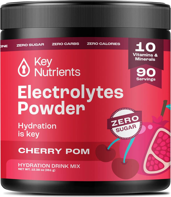 key-nutrients-multivitamin-electrolytes-powder-no-sugar---sweet-cherry-pom-electrolyte-powder---endurance-energy-supplement---hydration-powder---no-calories---90-servings---made-in-usa-1