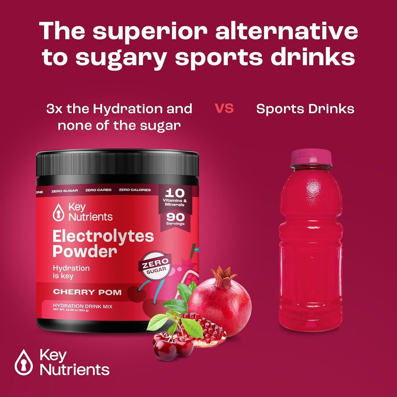 key-nutrients-multivitamin-electrolytes-powder-no-sugar---sweet-cherry-pom-electrolyte-powder---endurance-energy-supplement---hydration-powder---no-calories---90-servings---made-in-usa-5