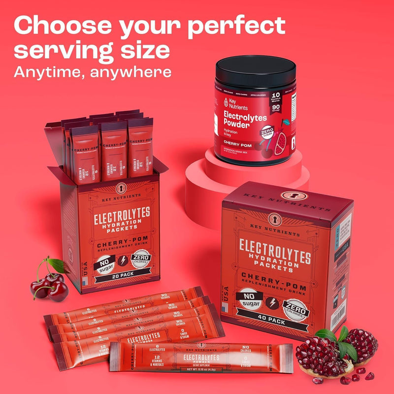 key-nutrients-multivitamin-electrolytes-powder-no-sugar---sweet-cherry-pom-electrolyte-powder---endurance-energy-supplement---hydration-powder---no-calories---90-servings---made-in-usa-8