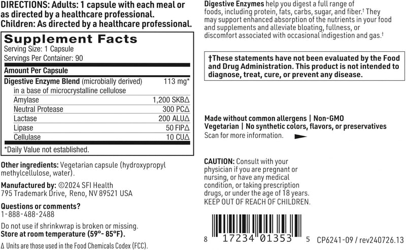 klaire-labs-sfi-health-digestive-enzymes---gut-health-supplements-with-amylase-protease-lactase-cellulase-lipase-enzymes-for-digestion---supports-occasional-bloating-gas-90-capsules-4