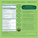 kos-organic-super-greens-powder-erythritol-free---plant-based-superfood-blend-with-spirulina-chlorella-wheatgrass---usda-certified-organic-green-juice-smoothie---apple-flavor---28-servings-3