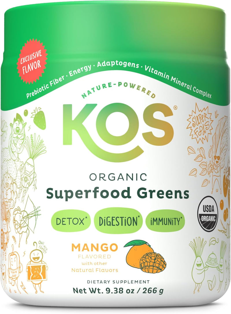 kos-organic-superfood-greens-powder---gut-health-from-prebiotic-fiber-supergreens-and-adaptogens---usda-certified-organic-made-in-a-gmp-certified-facility---28-servings-mango-1