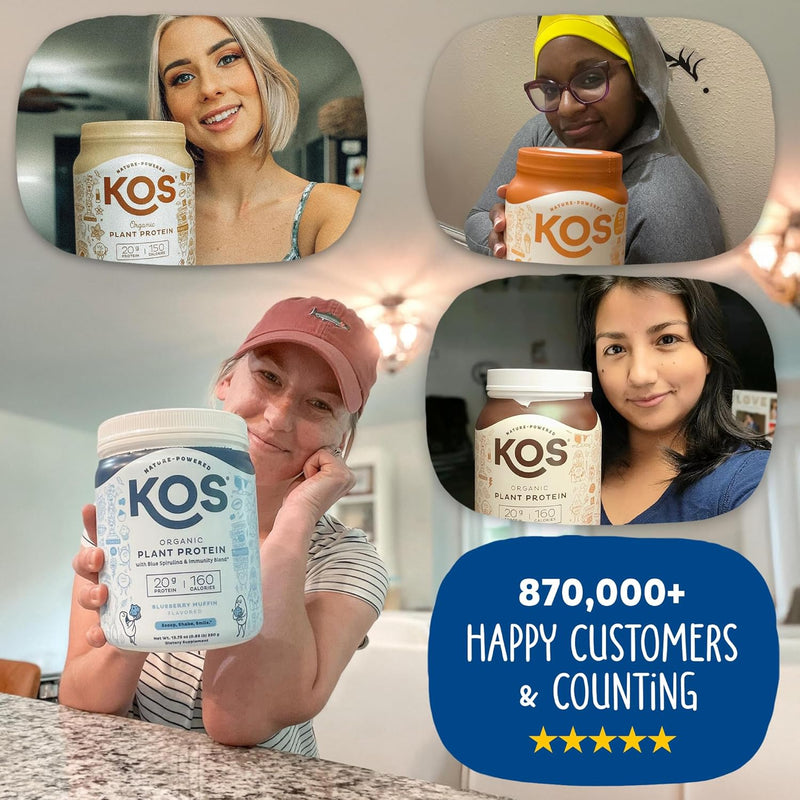kos-plant-based-protein-powder-blueberry-muffin---organic-pea-protein-superfood-with-spirulina-and-immune-support-blend-soy-gluten-dairy-free---vegan-meal-replacement-for-women-men---15-servings-6
