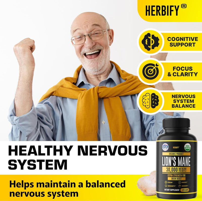 lions-mane-supplement---daily-mushroom-supplement-for-memory-focus-clarity---brain-booster---lions-mane-capsules-for-natural-immune-support---vegan-organic---120-capsules-2