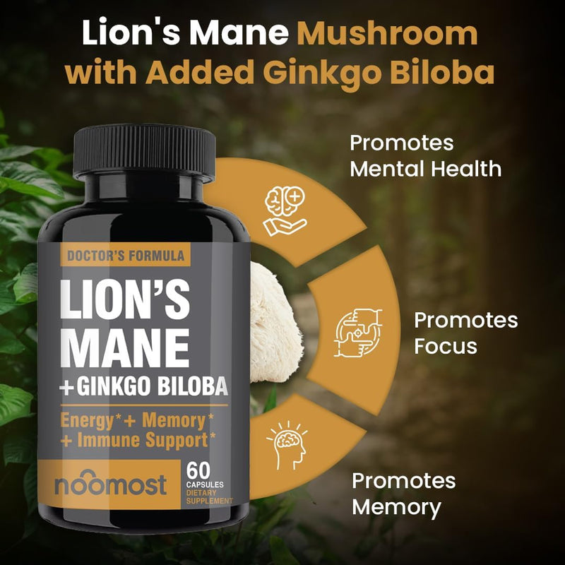 lions-mane-supplement-organic-capsules---with-ginkgo-biloba---cognitive-health-focus-memory-support---natural-superfood-for-brain-energy-immune-health---non-gmo--60-caps---2-month-supply-3