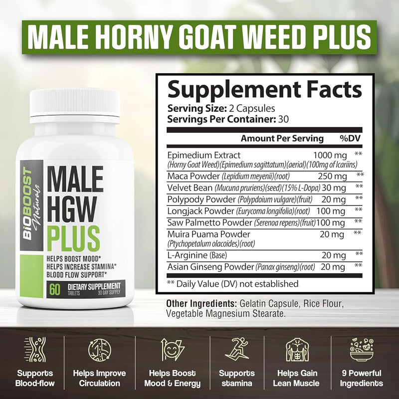 male-horny-goat-weed-plus-8-ingredients---performance-pills-for-men-w-fast-acting-blood-flow-to-boost-energy-gain-muscle-assist-circulation-9-smart-ingredients-3rd-party-tested---60-capsules-2