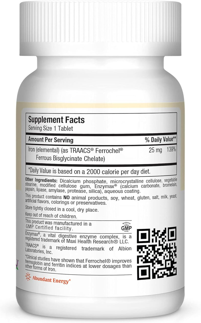 maxi-health-iron-supplement---gentle-iron-supplements-for-men-women---ferrous-fumarate---ferrochel-25-mg-for-anemia-red-blood-cell-production---chelated-iron-pills---100-kosher-tablets-7