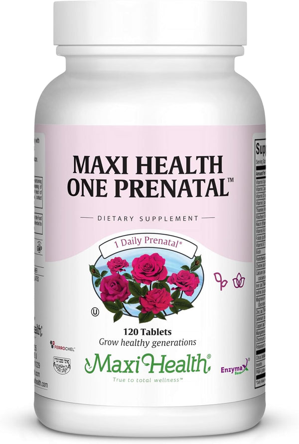 maxi-health-one-prenatal---womens-prenatal-vitamins-with-iron---enhanced-absorption-bioavailability---daily-multivitamin-for-women---multi-vitamin-mineral-supplement-for-adults---120-tablets-1