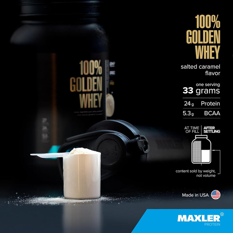 maxler-100-golden-whey-protein---24g-of-premium-whey-protein-powder-per-serving---pre-post-intra-workout---fast-absorbing-whey-hydrolysate-isolate-concentrate-blend---salted-caramel-5-lbs-3