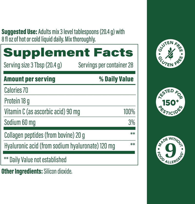 megafood-collagen-peptides-for-women-men---unflavored-collagen-powder-with-hyaluronic-acid-vitamin-c---supports-skin-hair-nails-joint-health---20g-grass-fed-bovine-collagen---20oz-28-servings-2