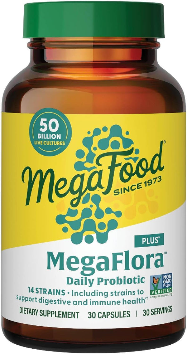 megafood-megaflora-probiotic-plus---probiotics-for-women-digestive-health--probiotics-for-men---50-billion-cfus-14-strains---immune-support-supplement---vegetarian---30-capsules-30-servings-1
