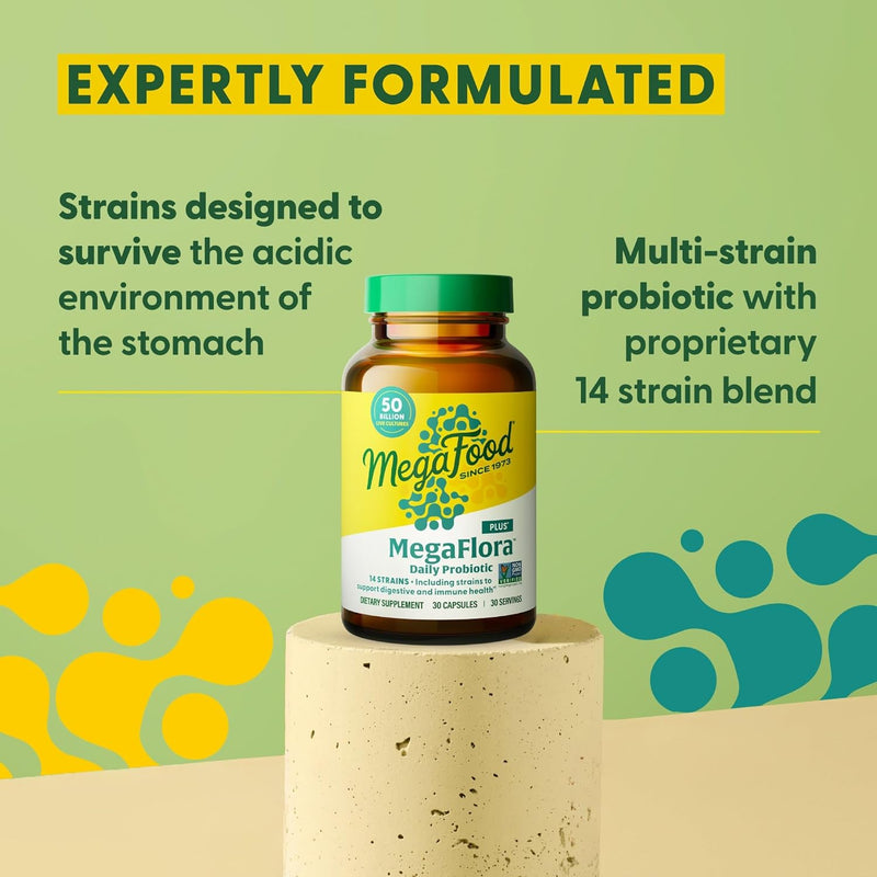 megafood-megaflora-probiotic-plus---probiotics-for-women-digestive-health--probiotics-for-men---50-billion-cfus-14-strains---immune-support-supplement---vegetarian---30-capsules-30-servings-4