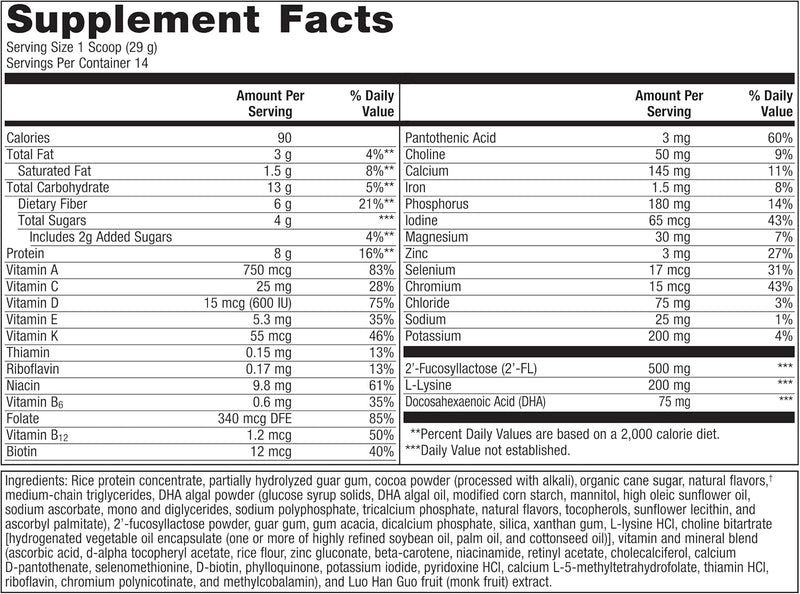 metagenics-metakids-nutrition-powder---kids-multivitamin-powder---with-prebiotics-dha-protein-amino-acids---complete-protein---non-gmo-gluten-free---chocolate---1432-oz-2
