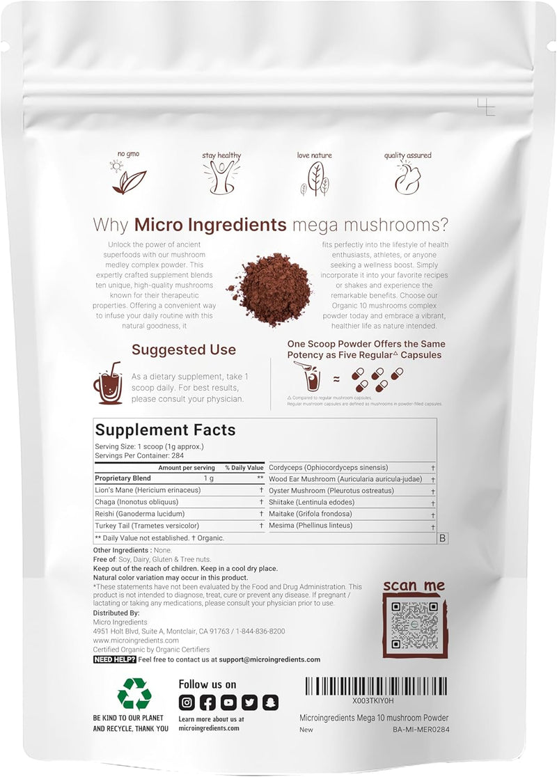 micro-ingredients-organic-mega-mushroom-10-in-1-complex-formula-powder-for-immune-system-booster-10-ounce-284-days-supply-chaga-lions-mane-cordyceps-reishi-more-filler-free-vegan-2