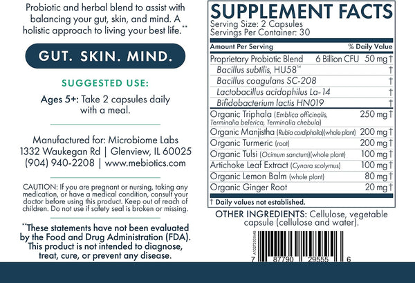 microbiome-labs-mebiotics-probiotic-herbal-supplement-oily-2---bacillus-coagulans-lemon-balm-for-skin-gut-health---oral-probiotics-to-support-gut-mind-skin-60-capsules-1