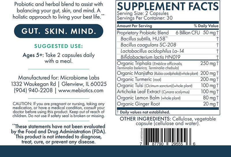 microbiome-labs-mebiotics-probiotic-herbal-supplement-oily-2---bacillus-coagulans-lemon-balm-for-skin-gut-health---oral-probiotics-to-support-gut-mind-skin-60-capsules-1