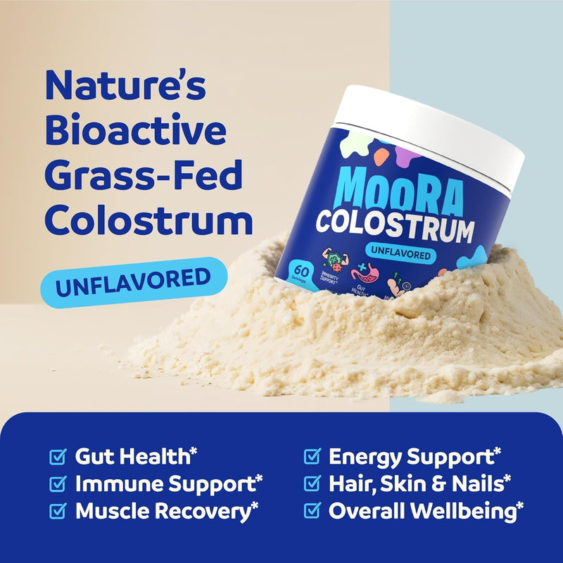moora-grass-fed-colostrum-powder-for-gut-health-immune-support-hair-skin-nails-whole-bovine-cow-colostrum-supplement-for-women-men-kids-unflavored-superfood-2