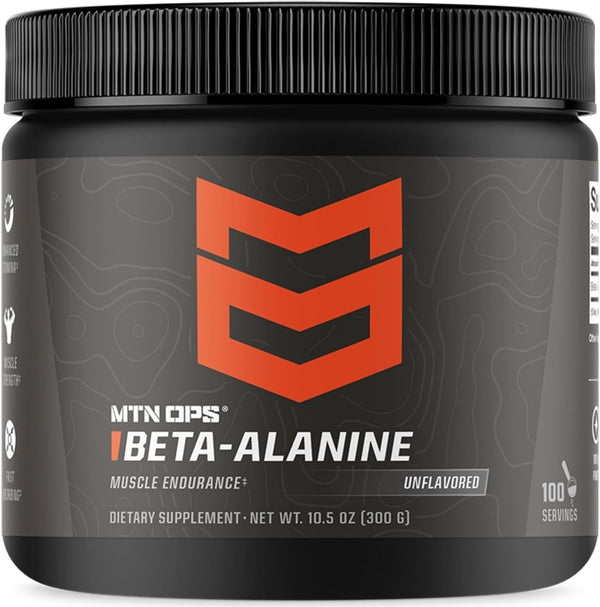 mtn-ops-beta-alanine-powder-pre-workout-for-muscle-endurance-strength-3g-of-beta-alanine-per-serving-unflavored-100-servings-1