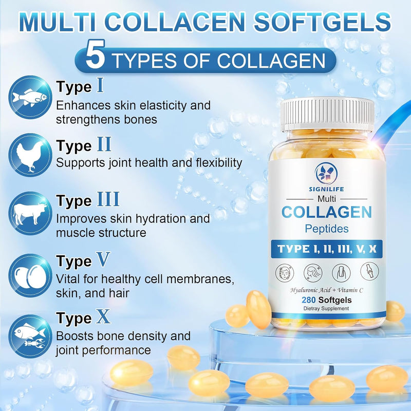 multi-collagen-peptides-for-women-men-hydrolyzed-collagen-peptides-type-i-ii-iii-v-x---with-hyaluronic-acidvitamin-cbiotinsupports-skin-hair-nail-non-gmo-280-softgels-4