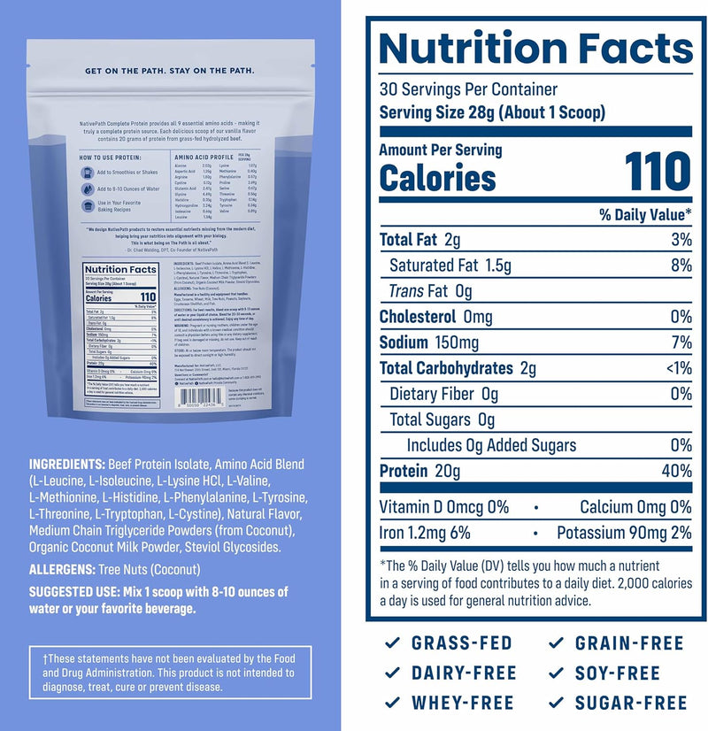 nativepath-complete-beef-protein-powder-isolate-grass-fed-pasture-raised-dairy-lactose-free-gluten-free-zero-sugar-mcts-amino-acids-20g-protein-vanilla-flavor-30-servings-2