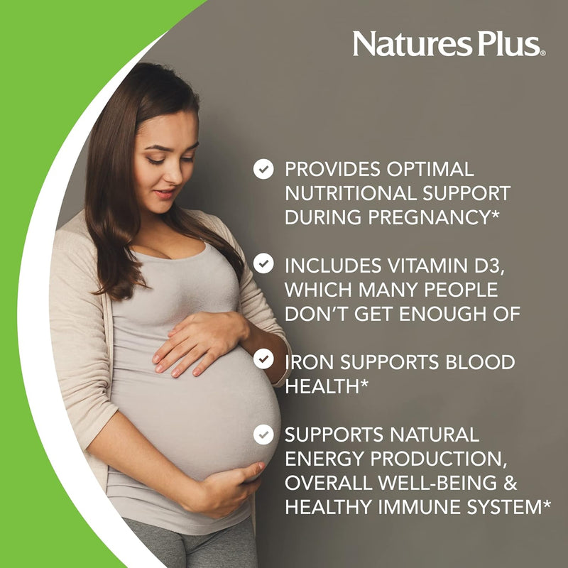 natures-plus-ultra-prenatal-multivitamin---800-mcg-folate-180-vegetarian-tablets---prenatal-supplement-with-iron-iodine-calcium-b-complex-vitamins---gluten-free---90-servings-4