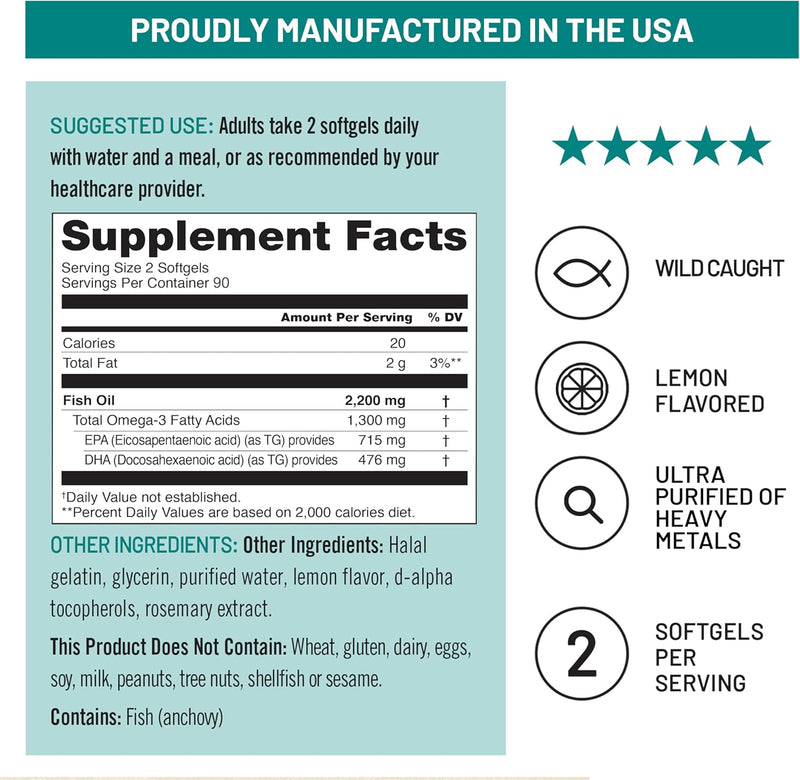 naturewise-ultra-omega-3-fish-oil-2200-mg---triglyceride-form---lemon-flavor---wild-caught-fish-oil-epa-dha---supports-brain-heart-health---burpless-non-gmo---180-softgels3-month-supply-5