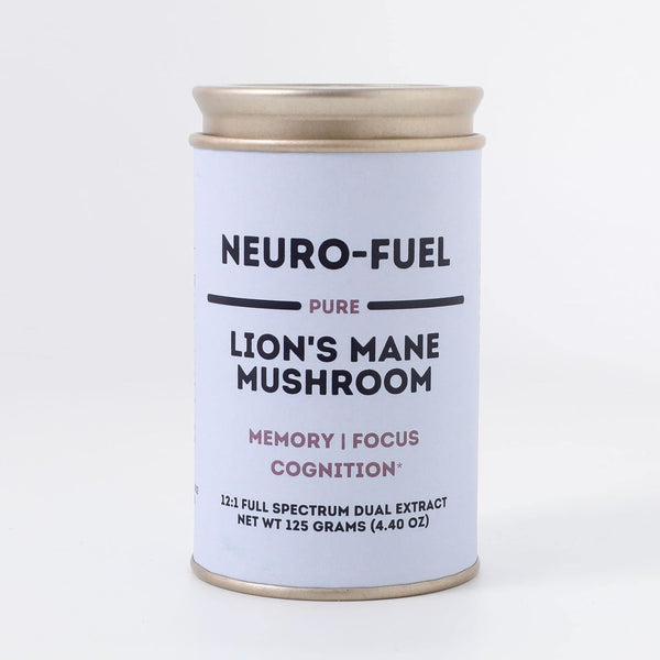 neuro-fuel---memory-focus-cognition-12x-concentrated-high-strength-pure-organic-lions-mane-121-dual-extract-100-fruiting-bodies---125-grams---441-oz-1