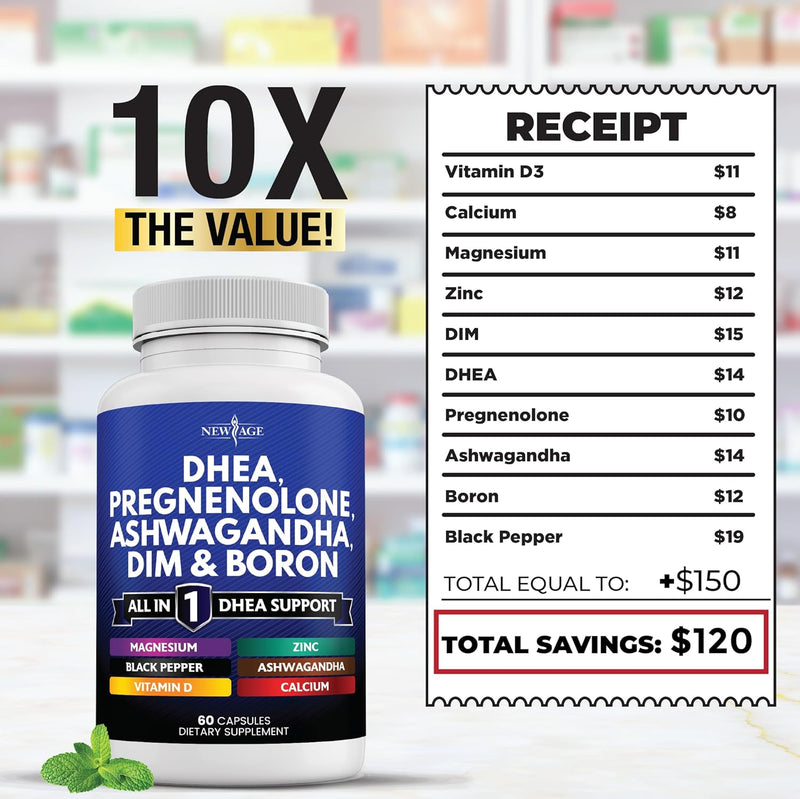 new-age-dhea-supplement---pregnenolone-for-men-women-with-dim-ashwagandha-boron-calcium-magnesium-zinc-vitamin-d3-5000iu---support-capsules---180-count-5