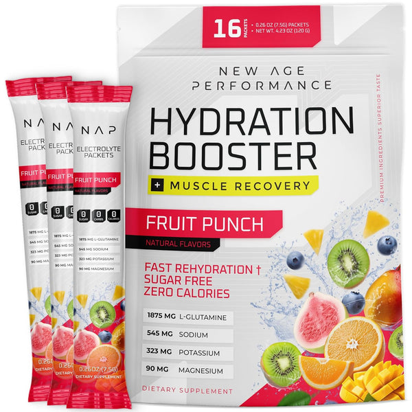 new-age-performance-hydration-packets-electrolytes-powder-liquid-enhancer-for-dehydration-relief-l-glutamine-amino-acids-for-muscle-workout-recovery-sugar-free-0-calorie-16-sticks-fruit-punch-1