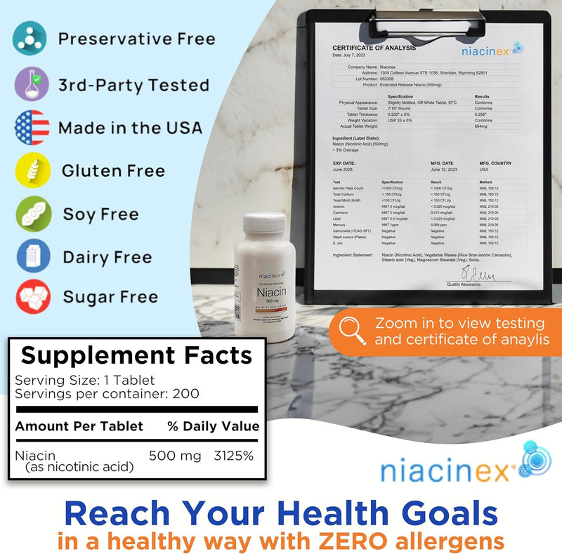 niacin-500mg-extended-time-release-tablets-minimal-to-no-flush-vitamin-b3-supplement---cholesterol-balance-nicotinic-acid---vegan-cgmp-made-in-the-usa-1-pack-2