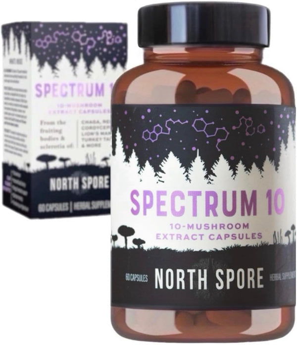 north-spore-organic-spectrum-10-high-potency-mushroom-capsules-cognitive-supplement-lions-mane-chaga-cordyceps-reishi-turkey-tail-10-medicinal-mushrooms-energy-focus-clarity---60ct-1