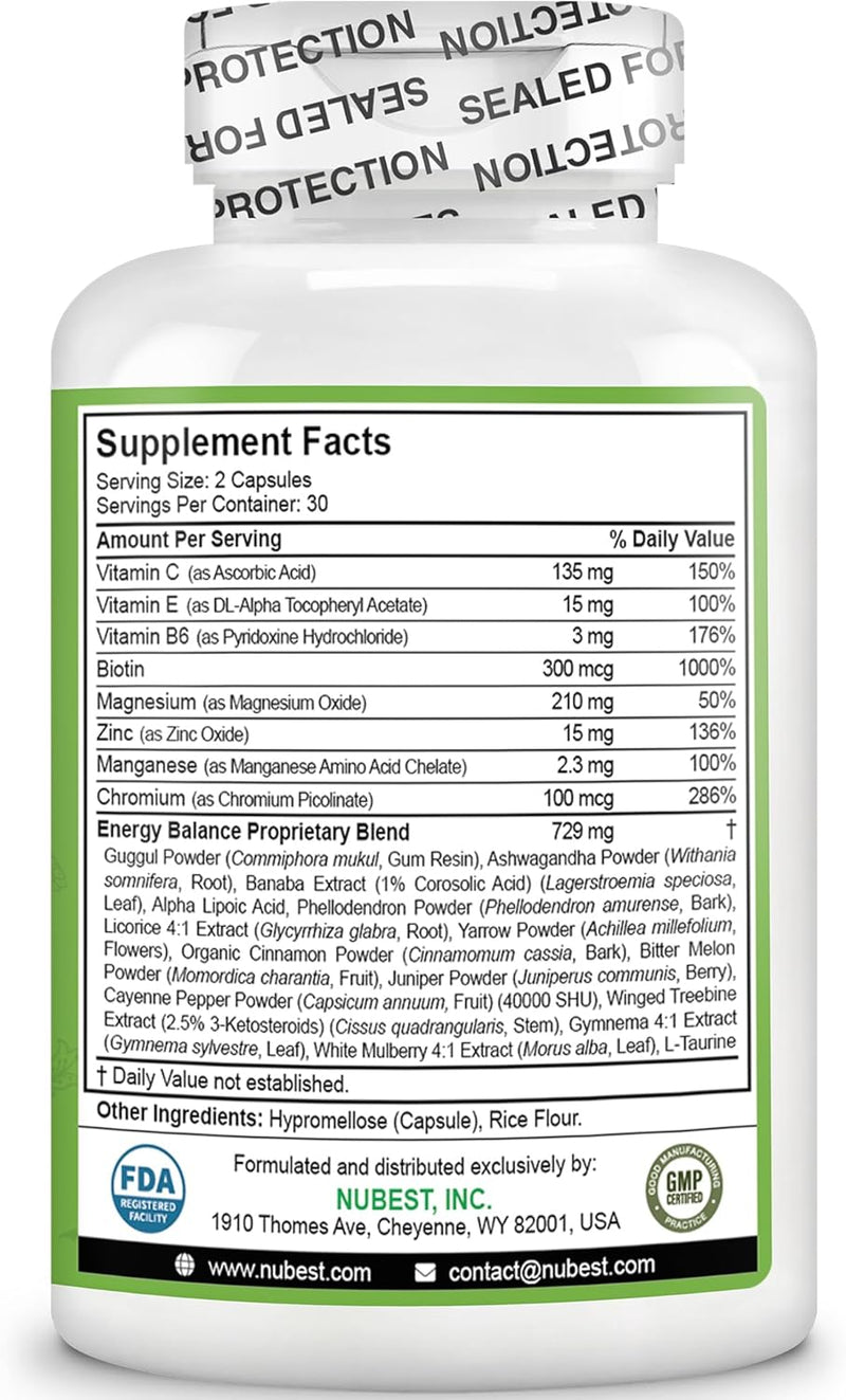 nubest-blood-sugar---advanced-formula-with-bitter-melon-ashwagandha-cinnamon-chromium-magnesium-vitamins-alpha-lipoic-acid-cayenne-pepper-more---pack-1-7