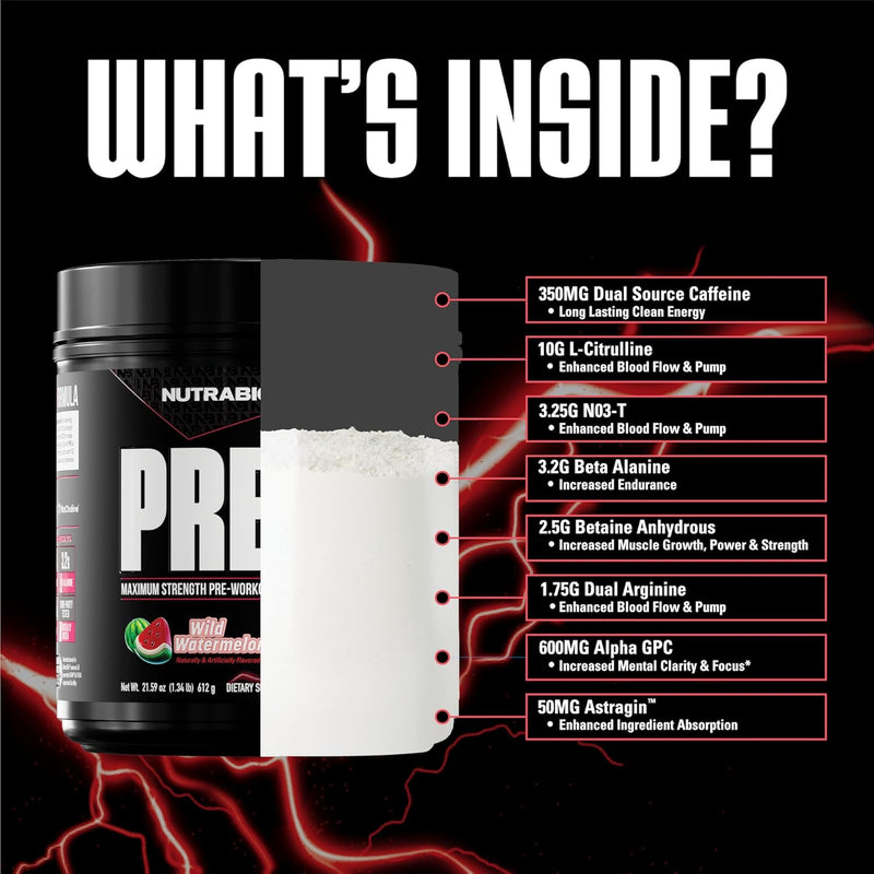 nutrabio-pre-workout-powder---new-formula--sustained-energy-mental-focus-endurance---beta-alanine-caffeine-electrolytes---20-servings---wild-watermelon-2