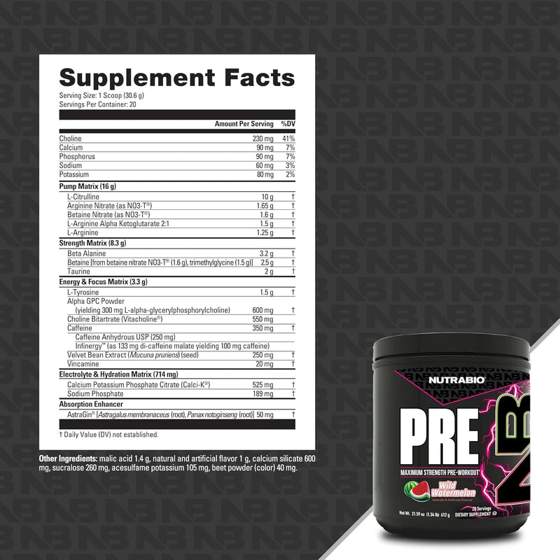 nutrabio-pre-workout-powder---new-formula--sustained-energy-mental-focus-endurance---beta-alanine-caffeine-electrolytes---20-servings---wild-watermelon-4