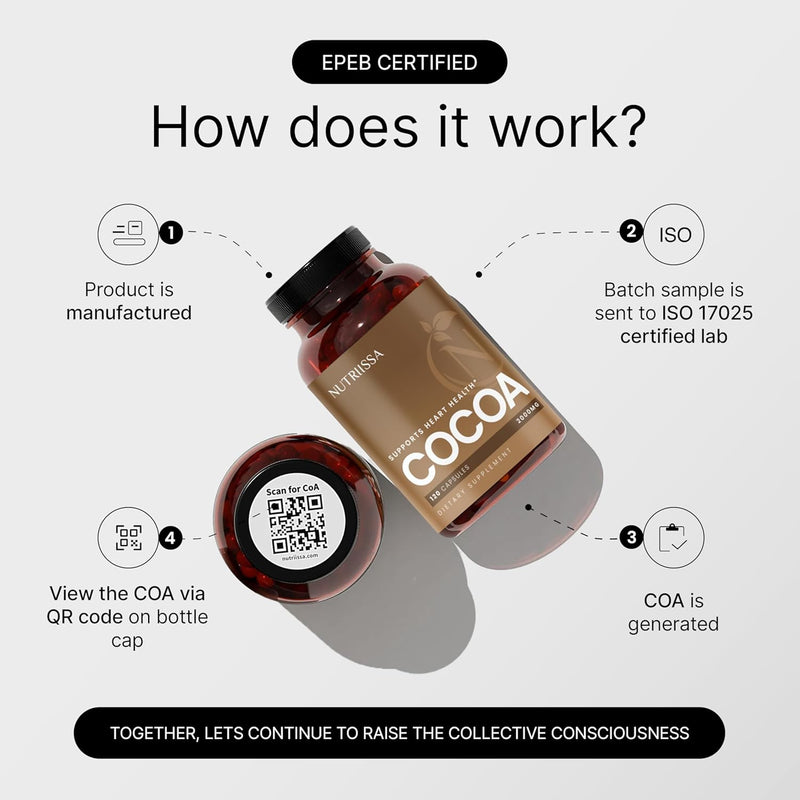 nutriissa-cocoa-capsules-2000mg---advanced-heart-health-nitric-oxide-circulation-support---500mg-cocoa-flavanols-per-serving---epeb-certified-for-purity-potency---vegan-120-capsules-40-servings-3