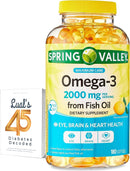 omega-3-2000mg-spring-valley-omega-3-from-fish-oil-2000-mg-for-eye-brain-bone-heart-health-dietary-supplement-softgels-180-count-bundle-with-lualls-45-diabetes-decoded-1